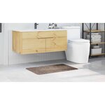 vidaXL Tapis de bain antidérapant Marron 60 x 90 cm PP