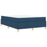 vidaXL Cadre de lit avec matelas Bleu 140 x 200 cm tissu