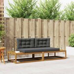 vidaXL Ensemble de canapés d'extérieur Naturel et Anthracite