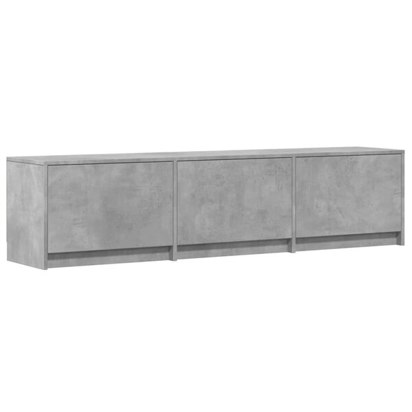 vidaXL Meuble TV Béton Bois d'ingénierie