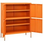 vidaXL Armoire de rangement Orange 80x35x101 5 cm Acier