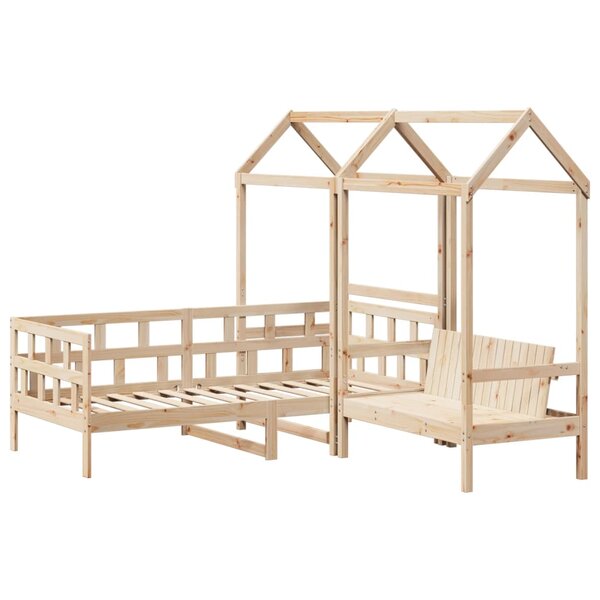 vidaXL Ensemble de lit de jour avec toit 90x190 cm bois de pin massif