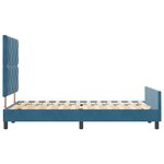 vidaXL Cadre de Lit Bleu Sombre 120x200 cm Velours