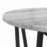 Table d'appoint vidaXL 2 Pièces Gris Sonoma en bois composite et métal