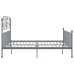 vidaXL Cadre de lit Gris Métal 200x200 cm