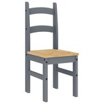 vidaXL Chaises à manger lot de 2 gris 40x46x99 cm bois massif de pin