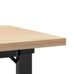 vidaXL Table basse cadre en O 90x40x45 5cm bois de pin massif et acier
