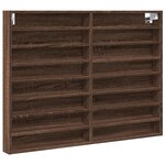 vidaXL Armoire à vitrine chêne marron 100x8 5x75 cm bois d'ingénierie