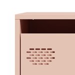 vidaXL Buffet rose 101 5x39x73 5 cm acier laminé à froid