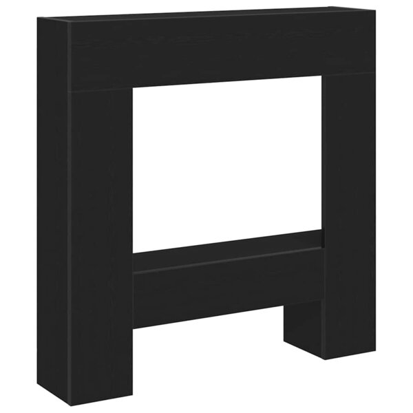 VidaXL Cadre de cheminée chêne noir 81x18x82 cm bois d'ingénierie