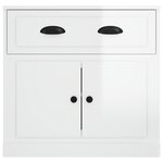 vidaXL Buffet blanc brillant 70x35 5x67 5 cm bois d'ingénierie