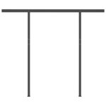 vidaXL Auvent rétractable automatique et poteaux 3 5x2 5 m Bleu blanc