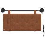 vidaXL Tête de lit suspendue Avec lumière LED Marron PU antique