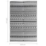 vidaXL Tapis d'extérieur Noir 120x180 cm PP