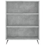 vidaXL Bibliothèque gris béton 69 5x32 5x90 cm bois d'ingénierie