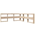 vidaXL Lit bibliothèque sans matelas 200x200 cm bois massif de pin