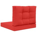 vidaXL Coussin de canapé d'extérieur 2 Pièces Rouge Polyester