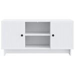vidaXL Meuble TV 102 x 34 5 x 50 cm Blanc Bois d'ingénierie