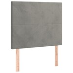 vidaXL Cadre de lit sans matelas gris clair 100x200 cm velours