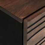 vidaXL Cabinet de chevet Noyer 50 x 33 x 60 cm bois de manguier massif
