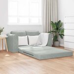 vidaXL Canapé-Lit Gris clair 148 x 71 x 83 cm Velours