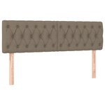 vidaXL Sommier à lattes de lit avec matelas Taupe 160x200 cm Tissu