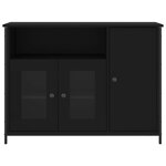 vidaXL Buffet noir 100x35x75 cm bois d'ingénierie