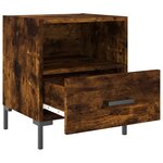 vidaXL Tables de chevet 2Pièces chêne fumé 40x35x47 5cm bois d’ingénierie