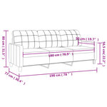 vidaXL Canapé à 3 places Gris 180 cm Similicuir