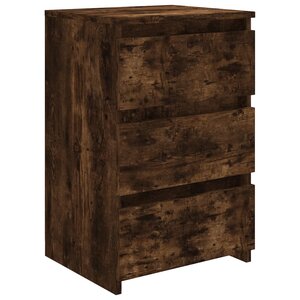 vidaXL Table de chevet Chêne fumé 40x35x62 5 cm Bois d'ingénierie
