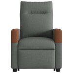 vidaXL Fauteuil inclinable de massage électrique Gris foncé Tissu