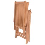 vidaXL Chaises inclinables de jardin lot de 2 Bois de teck solide