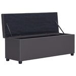 vidaXL Banc avec compartiment de rangement 116 cm Gris Similicuir