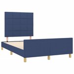 vidaXL Cadre de lit sans matelas bleu 120x190 cm tissu