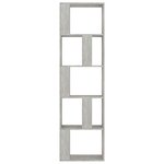 vidaXL Bibliothèque/Séparateur de pièce Gris béton Bois d’ingénierie