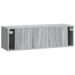 vidaXL Meuble TV mural Sonoma gris 98 x 31 x 30 cm Bois d'ingénierie