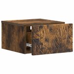 vidaXL Table d'appoint murale 2 pc Chêne fumé 34 5 x 33 x 20 cm
