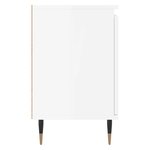 vidaXL Table de chevet blanc brillant 40x30x50 cm bois d’ingénierie