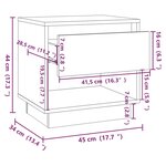 vidaXL Table de chevet Blanc 45x34x44 cm bois d'ingénierie