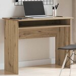 vidaXL Bureau chêne artisanal 90x50x74 cm bois d'ingénierie