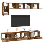 vidaXL Ensemble meuble TV 5 Pièces Bois Ancien Bois d'ingénierie