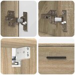 vidaXL Ensemble de mobilier de salle de bain 2 Pièces Chêne sonoma
