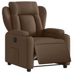 vidaXL Fauteuil inclinable électrique Marron Tissu