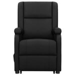 vidaXL Fauteuil Noir Similicuir