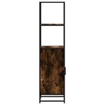 vidaXL Buffet haut chêne fumé 35 5x35x139 cm bois d'ingénierie métal