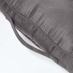 Coussin bouée rehausseur en suédine Gris  50 x 50 x 10 cm - HOMESCAPES