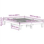 vidaXL Cadre de lit sans matelas blanc 150x200 cm bois de pin massif