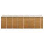 vidaXL Abri de jardin marron clair 191x640x198 cm acier galvanisé