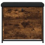 vidaXL Banc à chaussures avec tiroir rabattable chêne fumé 62x32x56 cm