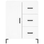 vidaXL Buffet haut Blanc 69 5x34x180 cm Bois d'ingénierie